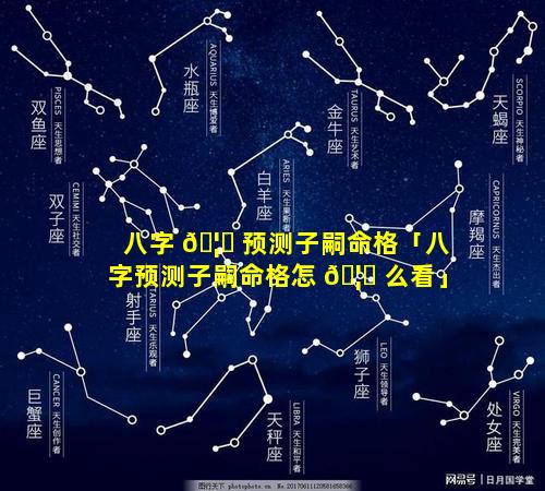 八字 🦁 预测子嗣命格「八字预测子嗣命格怎 🦍 么看」